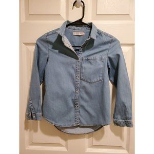 ZARA  Girl's Denim Long Sleeve Shirt  '' EUC ''
